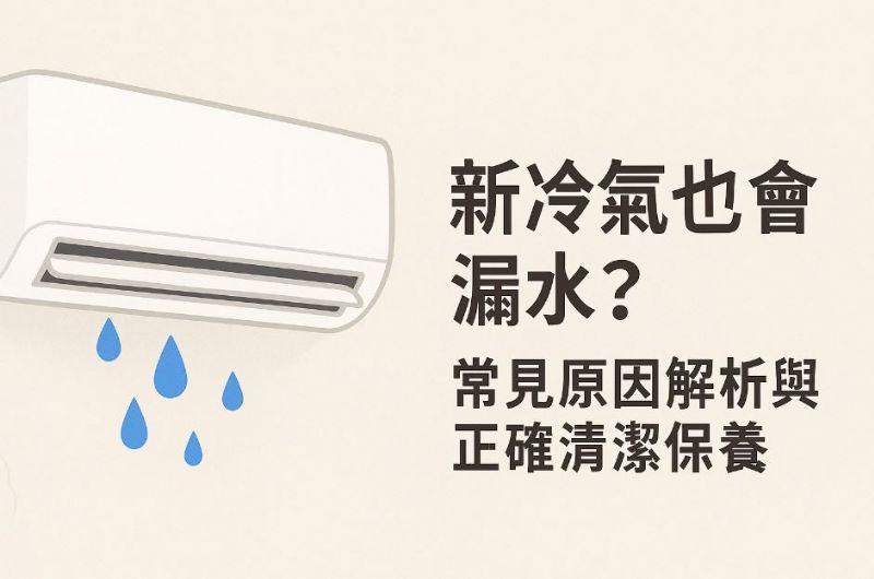 新冷氣也會漏水？常見原因解析與正確清潔保養